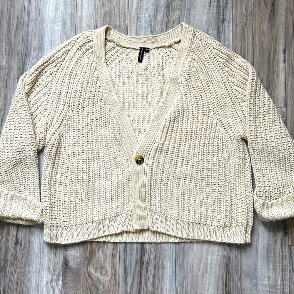 Moon & Madison Oversized Chunky Cream Cardigan